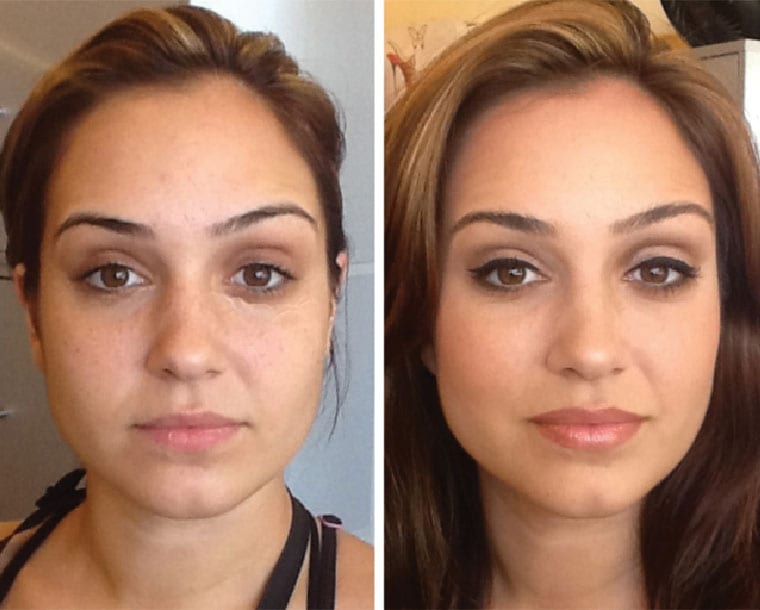 Make-up Before & After